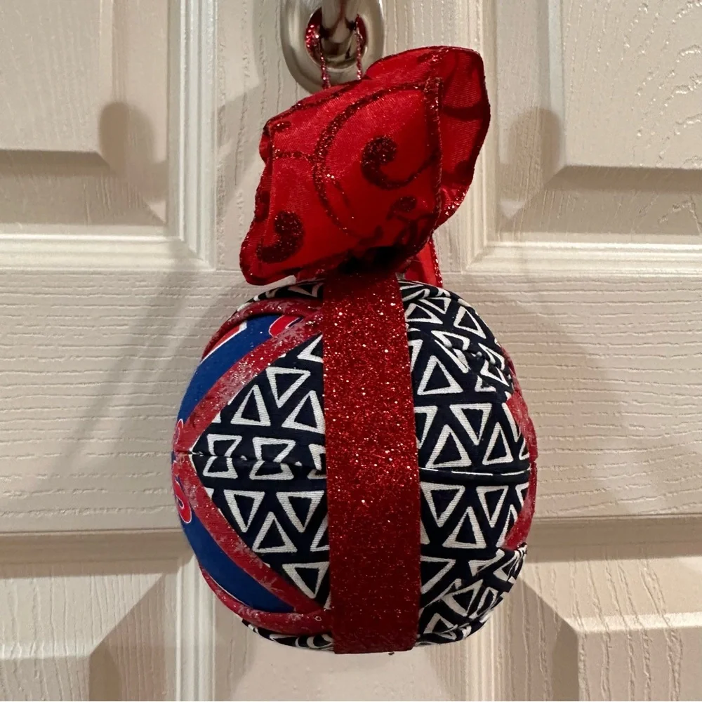 MLB Chicago Cubs World Series Winner Hand Crafted Quilted 4” Ornament